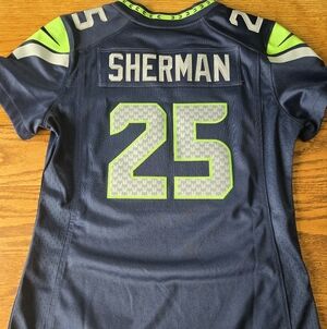 NFL Navy and Lime Green Jersey